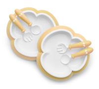 BabyBjörn Platos, Cucharas y Tenedores Amarillo Pastel 6 Piezas