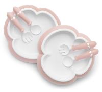 BabyBjörn Platos, Cucharas y Tenedores Rosa Pastel 6 Piezas