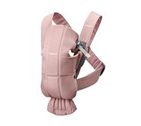 BabyBjörn Portabebés pequeño, de algodón, color rosa polvoriento, portabebés (3.1-11.3 kg), ergonómico, fácil de usar