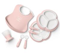 BabyBjörn Vajilla Completa con Babero Rosa Pastel 8 Piezas