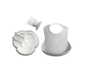 BabyBjörn Vajilla con Babero, 5 piezas, Gris