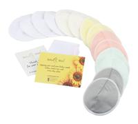 BabyBliss - Almohadillas de lactancia reutilizables de bambú para lactancia, 14 almohadillas + 3 artículos adicionales, disponibles en 3 tamaños, suaves y absorbentes, regalo para baby shower, XL