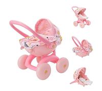 Babyboo - Mi primer cochecito 4 en 1 | Diseño de estampado de selva | Cochecito de bebé para niños, cuna de transporte, asiento de bebé | Accesorios de muñecas para niños a partir de 18 meses