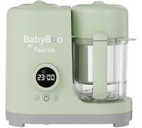 BABYBOO Robot de Cocina para Bebés 7 en 1 - Cocina al Vapor y Tritura en 20 Minutos, Potente 300W, Calientabiberones y Esterilizador, Vaso de Tritan, Cesta de Acero Inoxidable, Pantalla Digital