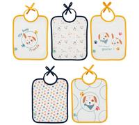 Babycalin Lote de 5 baberos de nacimiento, 20 x 25 cm