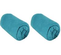 BabyCalin - Sábana Bajera 70 x 140 x 17 cm, Color Azul Tropical con certificación Oeko-Tex (Paquete de 2)