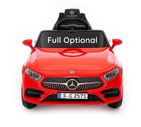BabyCar Mercedes CLS 350 AMG | Coche Electrico para Niños 12V con 2 Motores 25W | Carro Electrico Infantil con Mando Parental, Asiento de Piel, Puertas Abatibles, MP3/USB | Mercedes Oficial | Rojo