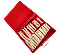 BABYCE Glockenspiel Instrumento de percusión de xilófono de Madera Glockenspiel de 25 Notas con mazos y Estuche Rojo