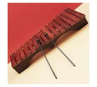BABYCE Glockenspiel Instrumento de percusión de xilófono Glockenspiel de Madera Rojo de 15 Notas con Bolsa de Transporte