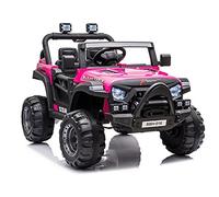 BabyCoches - Coches eléctricos para niños 12V BC-SSR con 2 Motores DE 35W, batería 12V,Mando Control Remoto para Padres, Equipo de Sonido (Rosa)