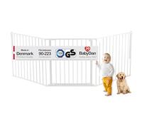 BabyDan Flex L 90-223 cm Puerta de escalera, divisor de habitación, blanco, Hecho en Dinamarca, barriere por bebé, puerta de seguridad (puerta para mascotas, puerta para perros, parque para perros)