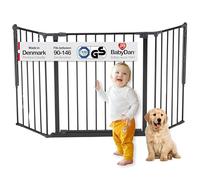 BabyDan Flex M 90-146 cm Puerta de Escalera, Divisor de Habitación, Negro, Hecho en Dinamarca, Barriere por bebé, Puerta de seguridad (Puerta para mascotas, Parque para perros, Parque para perros)