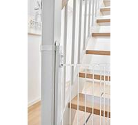 BabyDan Kit de instalación universal de adaptador de escalera de madera maciza sin taladrar que permite instalar puertas de seguridad en escaleras, balaustres, postes de Newel, color blanco