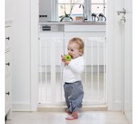BabyDan Lasby, Montado a presión Puerta de escalera, 73-80,5 cm, Barrière pour bébé/Puerta de seguridad, Blanco, Hecho en Dinamarca - (Puerta para mascotas/Puerta para perros)