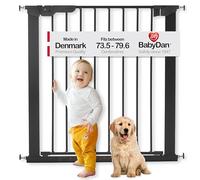 BabyDan Premier, Montado a presión Puerta de escalera, 112-119,3 cm, Barrière pour bébé/Puerta de seguridad, Metal, Negro, Hecho en Dinamarca - (Puerta para mascotas/Puerta para perros)
