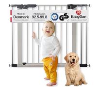 BabyDan Premier, Montado a presión Puerta de escalera, 92,5-99,8 cm, Barrière pour bébé/Puerta de seguridad, Metal, Plata, Hecho en Dinamarca - (Puerta para mascotas/Puerta para perros)