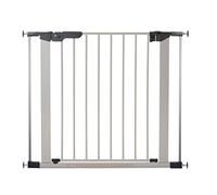 BabyDan Premier rejilla de puerta / puerta de escalera para sujeción, 86 - 93,3 cm, - fabricado en Dinamarca y probado por el TÜV GS, color: plata / negro