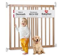 BabyDan Puerta de seguridad extensible de madera de haya Multidan, 60,5-102 cm, ajuste de tornillo