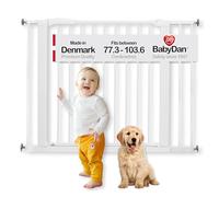 BabyDan Swing Shut, Montado a presión Puerta de escalera, 77,3-103,6 cm, Barrière pour bébé/Puerta de seguridad, Blanco, Hecho en Dinamarca - (Puerta para mascotas/Puerta para perros)