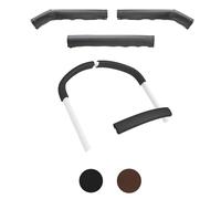 BABYDOME Pack Fundas manillar compatibles con Bugaboo CAMELEON 3 (2013-2018) Cameleon 3 PLUS (2018-2021). Fabricación artesanal en España en Polipiel. Resistencia al sol y desgaste. Color negro