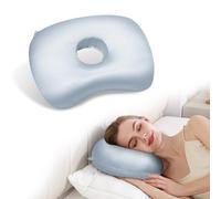Babyezz Una Sien Lateralmente Rizada, Que Se Ajusta a una Sien Inflamada y Oídos Inflamados, Una Algodón y Poliéster Correspondientemente Ajustados (Light Blue Silk)