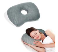 Babyezz Una sien rizada lateral que se adapta a una sien inflamada y orejas inflamadas, un algodón y poliéster se ajusta en consecuencia (gris oscuro en rejilla)