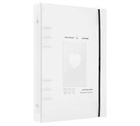 Babyfond A5 6 anillas de encuadernación Kpop para fototarjeta, 25 hojas, 200 bolsillos, 4 ', fundas para álbumes de fotos en hojas sueltas, rellenables, cuaderno personal, cubierta impermeable, 123