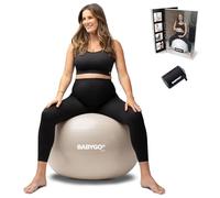 BABYGO Bola de parto de 75 cm, avena + bomba eléctrica