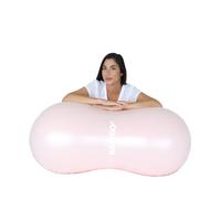 BABYGO® Pelota de maní para ejercicios de parto, nacimiento, embarazo, pelota de parto, libro de ejercicios de maternidad y bomba de pie incluidos, color piel antiexplosión