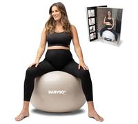 BABYGO Pelota de parto - Juego de pelota y libro de ejercicios para embarazo, yoga, trabajo de parto, juego de libro para trimestre, fisioterapia de maternidad, nacimiento y plan de recuperación