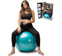 BABYGO® Pelota de Parto para Embarazo, Maternidad, Trabajo de Parto y Yoga + Nuestro Libro de Embarazo de 100 páginas, Ejercicio, Plan de Nacimiento y recuperación, Material ecológico antiexplosión