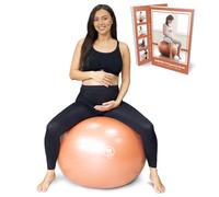 BABYGO® Pelota de Parto para Embarazo, Maternidad, Trabajo de Parto y Yoga + Nuestro Libro de Embarazo de 100 páginas, Ejercicio (Terracotta, 75cm)