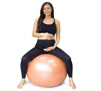 BABYGO® Pelota de Parto para Embarazo, Maternidad, Trabajo de Parto y Yoga + Nuestro Libro de Embarazo de 100 páginas, Ejercicio (Terracotta, 65cm)