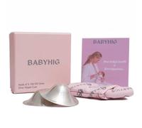 BABYHIG The Orginal Silver - Copas de lactancia de plata para pezones para lactancia materna, protectores de pezones para lactancia materna, protectores de pezones para recién nacidos, sin níquel