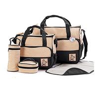 Babyhugs 5pcs Baby Nappy Changing Diaper Bag SET - Black