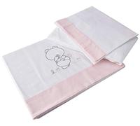 Babyline 015006002 - Juego de sábanas de cuna, unisex, color rosa