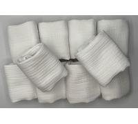 10 Gasas Muselinas Algodón Orgánico 48X24 Cm Bebés. Toallas Bebé Recién Nacido Muselinas Bebé Algodón Baberos Muselina Ecofriendly, Toallitas Reutilizables. (Blancas)