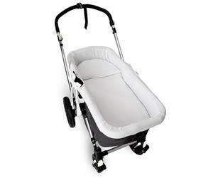 Babyline Cubre capazo Muselina 100% Algodón + Colchita + Almohada Muselina 100% Accesorios Set 3 Piezas. Fabricado En España. Hipoalergénica, Transpirable, Hipersuave (Blanco)