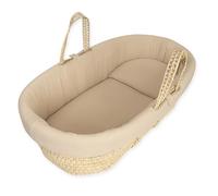 Babyline Cuna Bebé Muselina Algodón Orgánico, Completa, Moisés, Vestidura, Colchón Plastificado Antiahogo, Colchita y Almohada. 100% Nacional. (Arena)