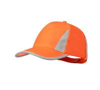 Babyline Gorra de Alta Visibilidad con Paneles Reflectantes - Seguridad y Confort para Trabajo y Actividades al Aire Libre. (Naranja Fluor)