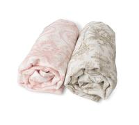 Lote 2 Muselinas Bebé 120x120 Cms, Manta, Arrullo, Bambú Algodón, Recién Nacido. Fibras Naturales. Hipersuave, Hipoalergénica,100% Ecofriendly. (Cartuja Rosa/Beige)