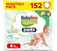 Babylino Premium Pants, Pañal Braguita Talla 4 con filtro Ultra Soft, Maxi (7-13 kg), 152 unidades