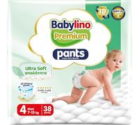 Babylino Premium Pants, Pañal Braguita Talla 4 con filtro Ultra Soft, Maxi (7-13 kg), 38 unidades