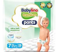 Babylino Premium Pants - Pañales tipo braguita talla 7 con filtro Ultra Soft - Extra Large Plus (15-25 kg) - 28 unidades