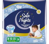 Babylino Safe Nights Boy, Braguita de noche absorbente para niños de 8-13 años (30-48 kg), 14 unidades