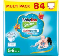 Babylino Sensitive SwimPants - Pañales de playa y piscina, talla 5-6 (14+ kg), 84 unidades