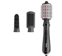 BaByliss Air Styler 1000W - Cepillo de Aire Caliente 3?en?1 para Secar, Alisar y Dar Volumen, Tecnología Iónica Anti?Encrespamiento, 3 Accesorios de Peinado, Cobre/Gris, AS128E
