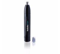 BaByliss Recortadora para Nariz y Orejas - Sistema de 2 cuchillas precisas, Funciona con pilas, Acero Inoxidable, Accesorios extraíbles de fácil limpieza, Regalo para hombres, Negro, E650E