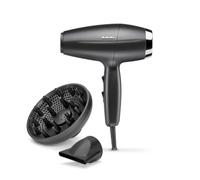 BaByliss Secador de pelo Digital Dry Pro - 2000W Secador profesional, Negro | Motor digital fabricado en Italia con un gran flujo de aire 157 km/h, secador ligero con difusor, elimina el frizz, 6155DE