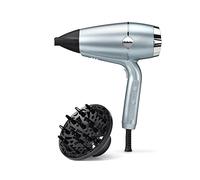 BaByliss Secador de pelo Hydro-Fusion 2100, secado suave, antiencrespamiento iónico, boquilla y difusor de rizos